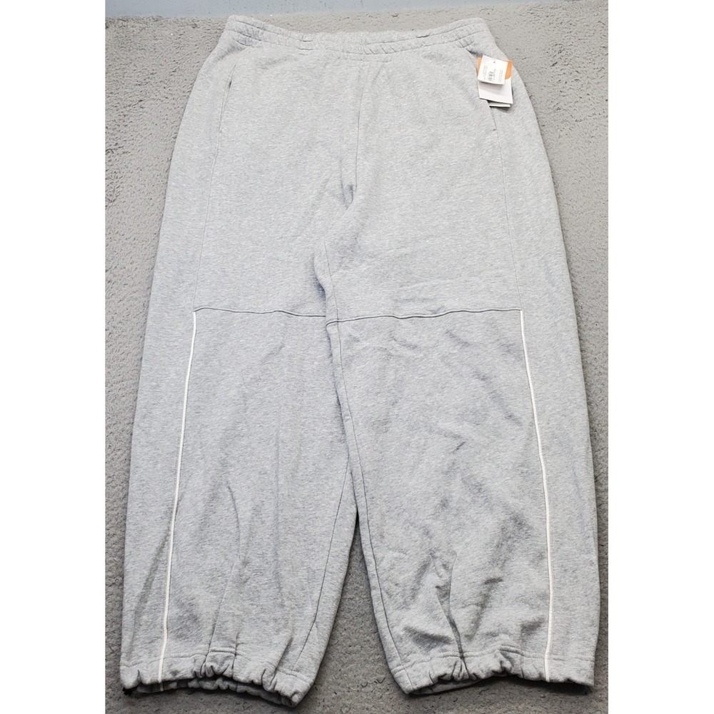Sports Illustrated Sweatpants Mens XXL Gray Fleece Lined Pipe Trim Tapered Leg